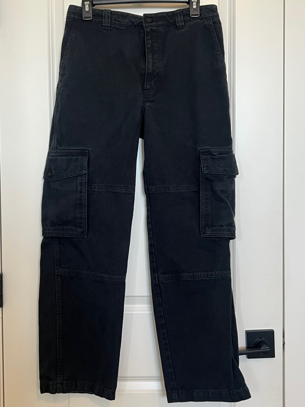 TNA Black Straight-Leg Cargo Pants